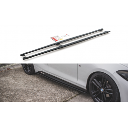 Накладки сплиттеры на пороги на BMW 1 F20 / F21 M-Pack / M140i рестайл